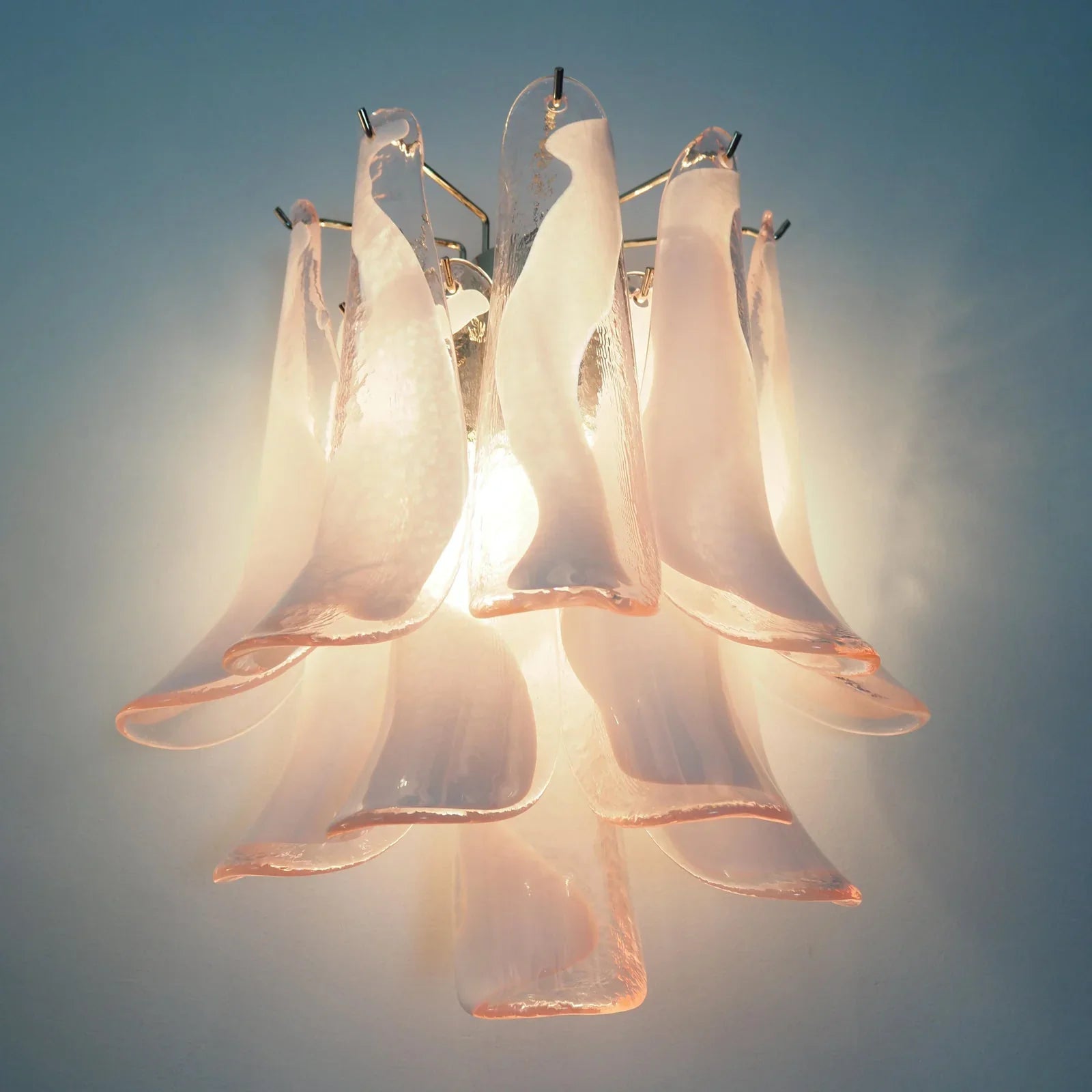 Vintage Murano Pink Wall Lights 13.8"