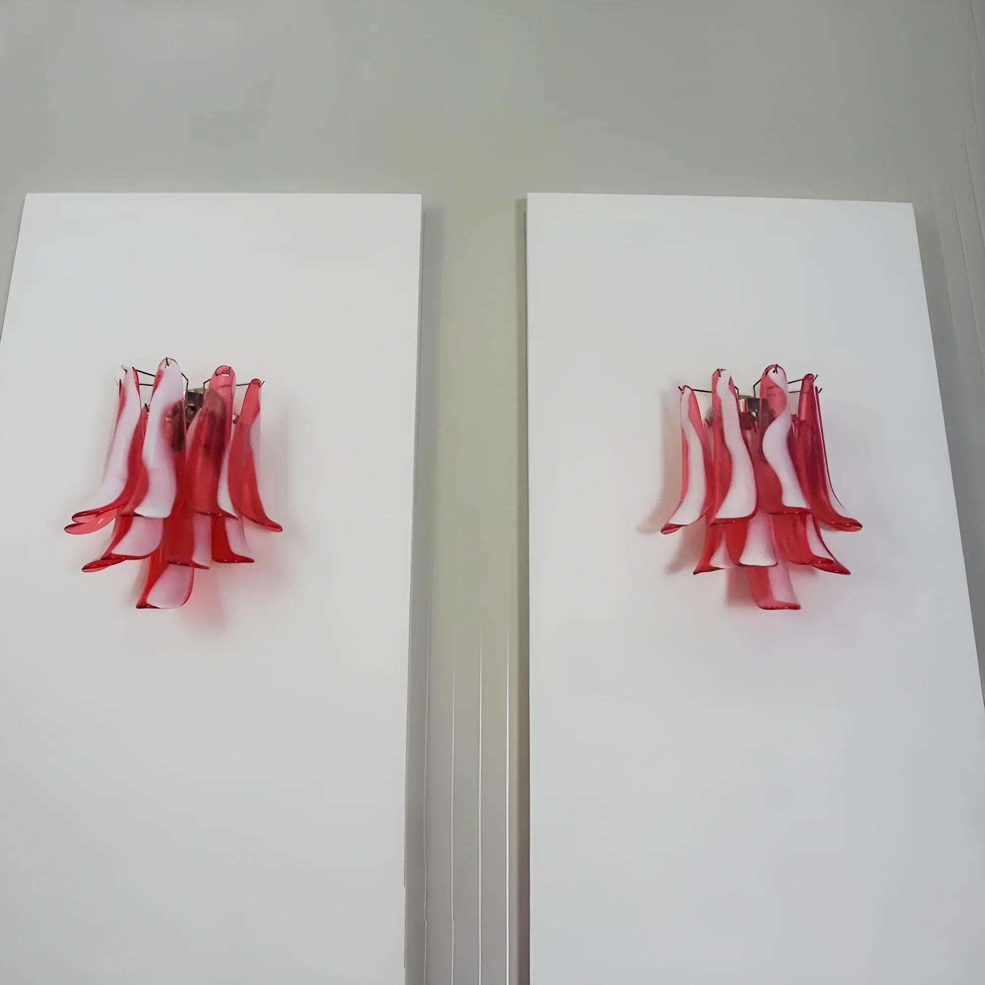 Vintage Murano Red Wall Lights 16.5"H