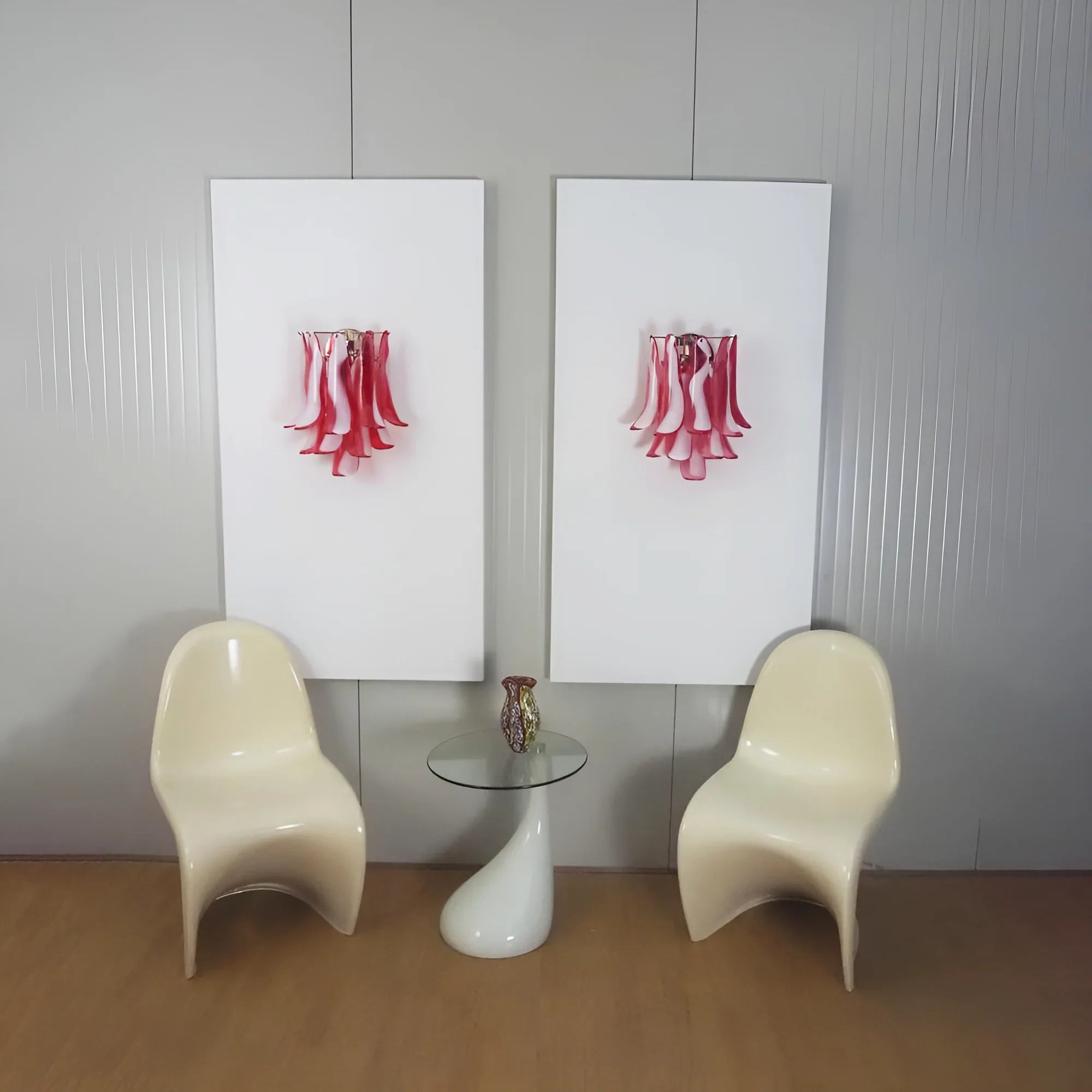 Vintage Murano Red Wall Lights 16.5"H