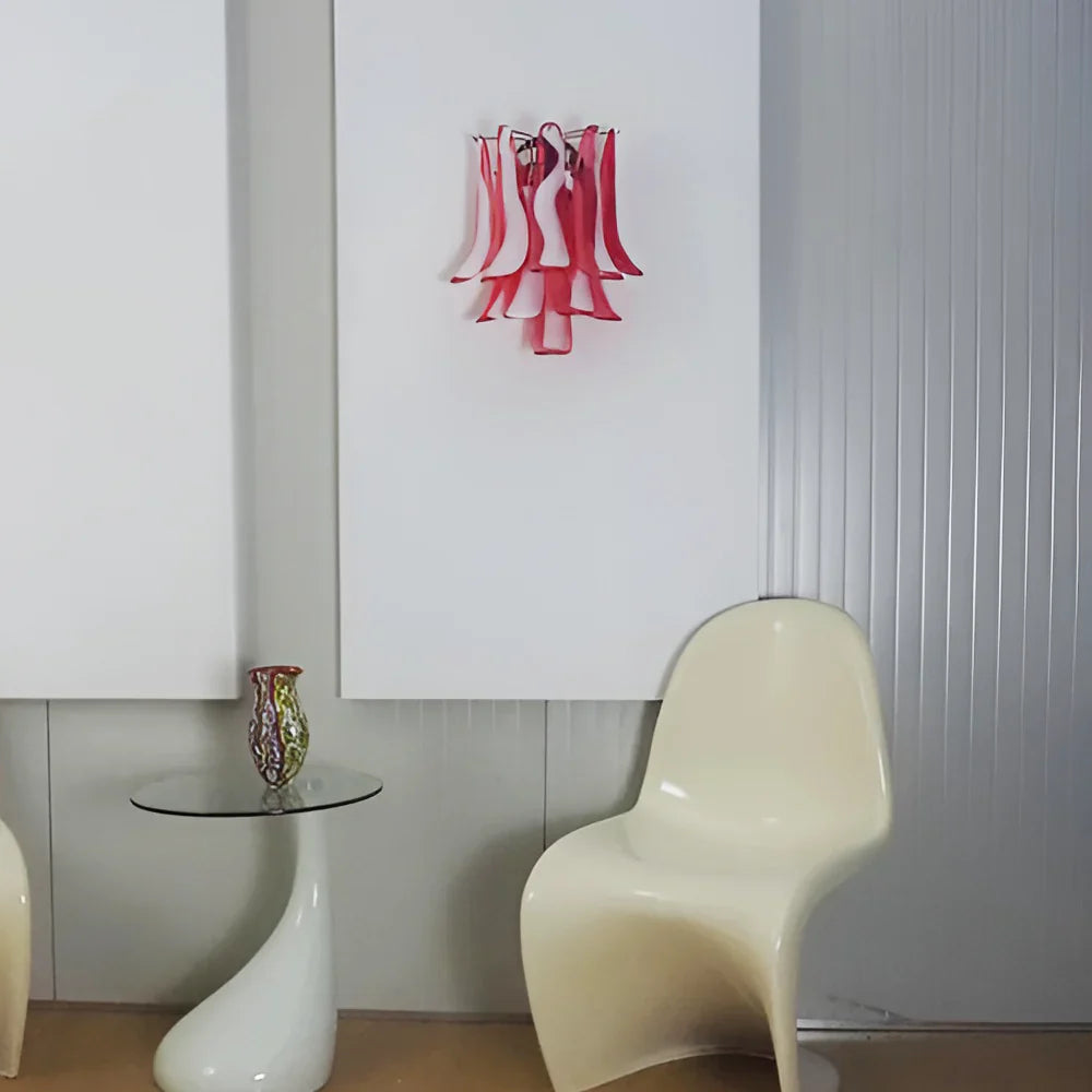 Vintage Murano Red Wall Lights 16.5"H