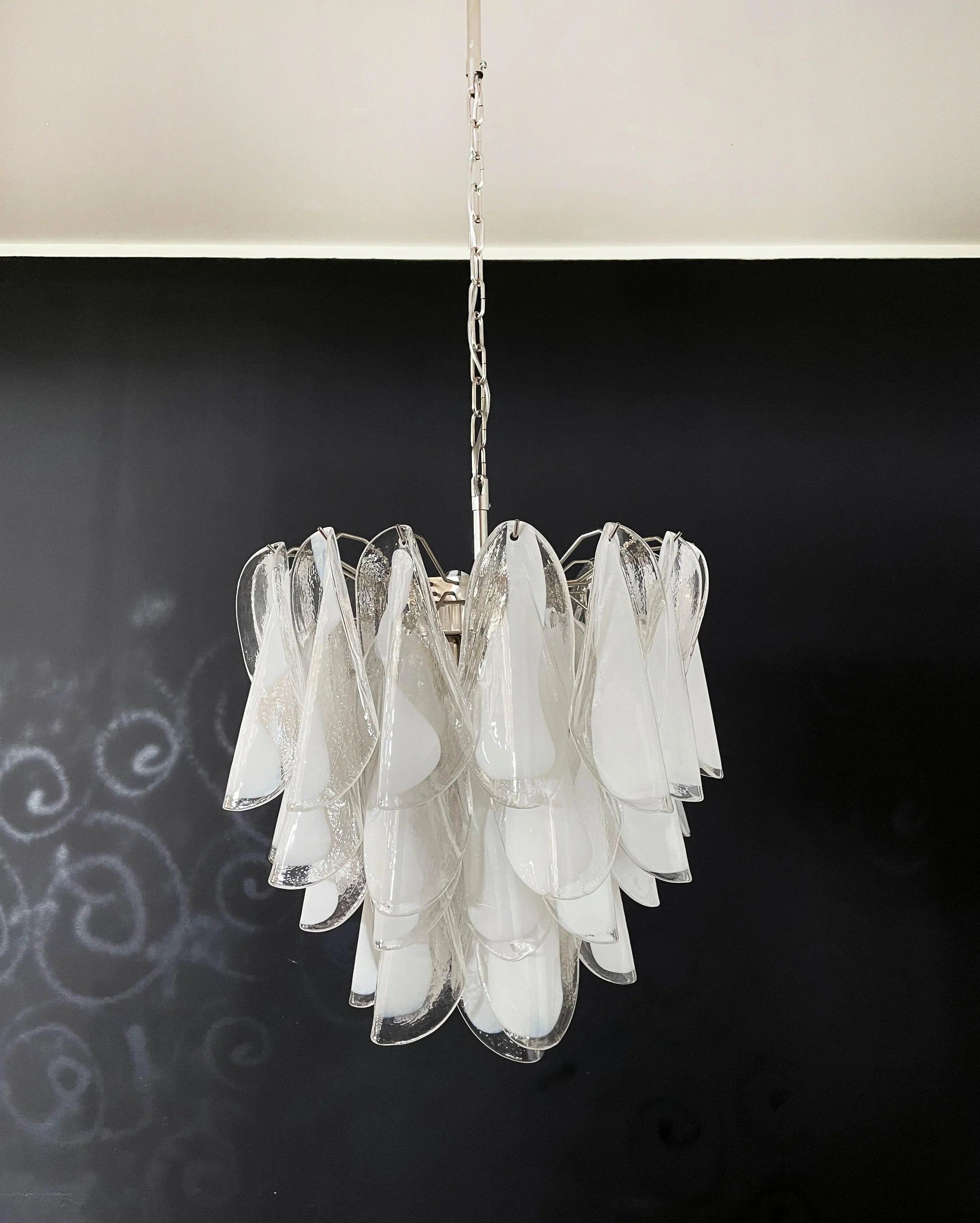 Vintage Murano Rondini Glass Chandelier 21.7"