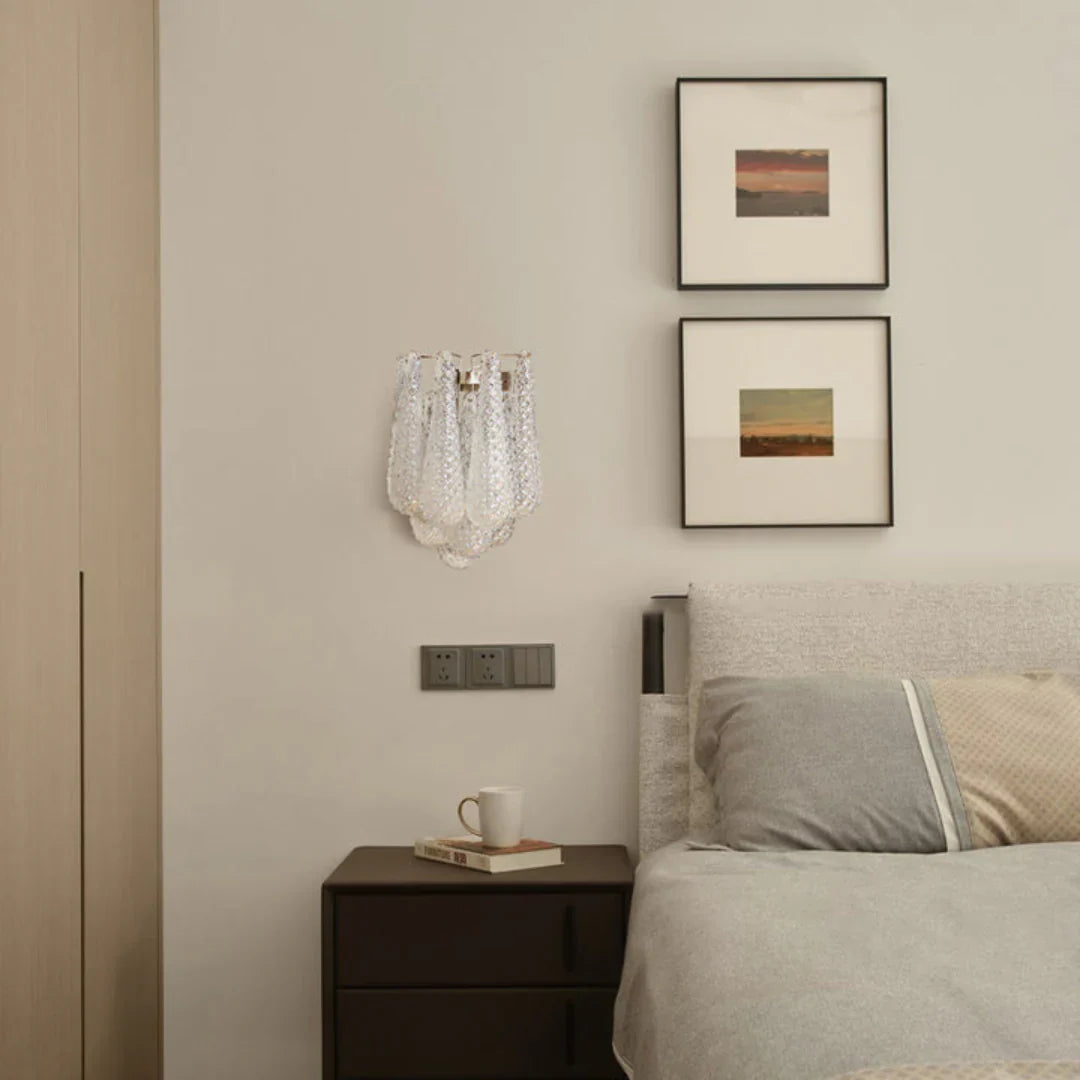 Murano Petals White Wall Light 13.4"