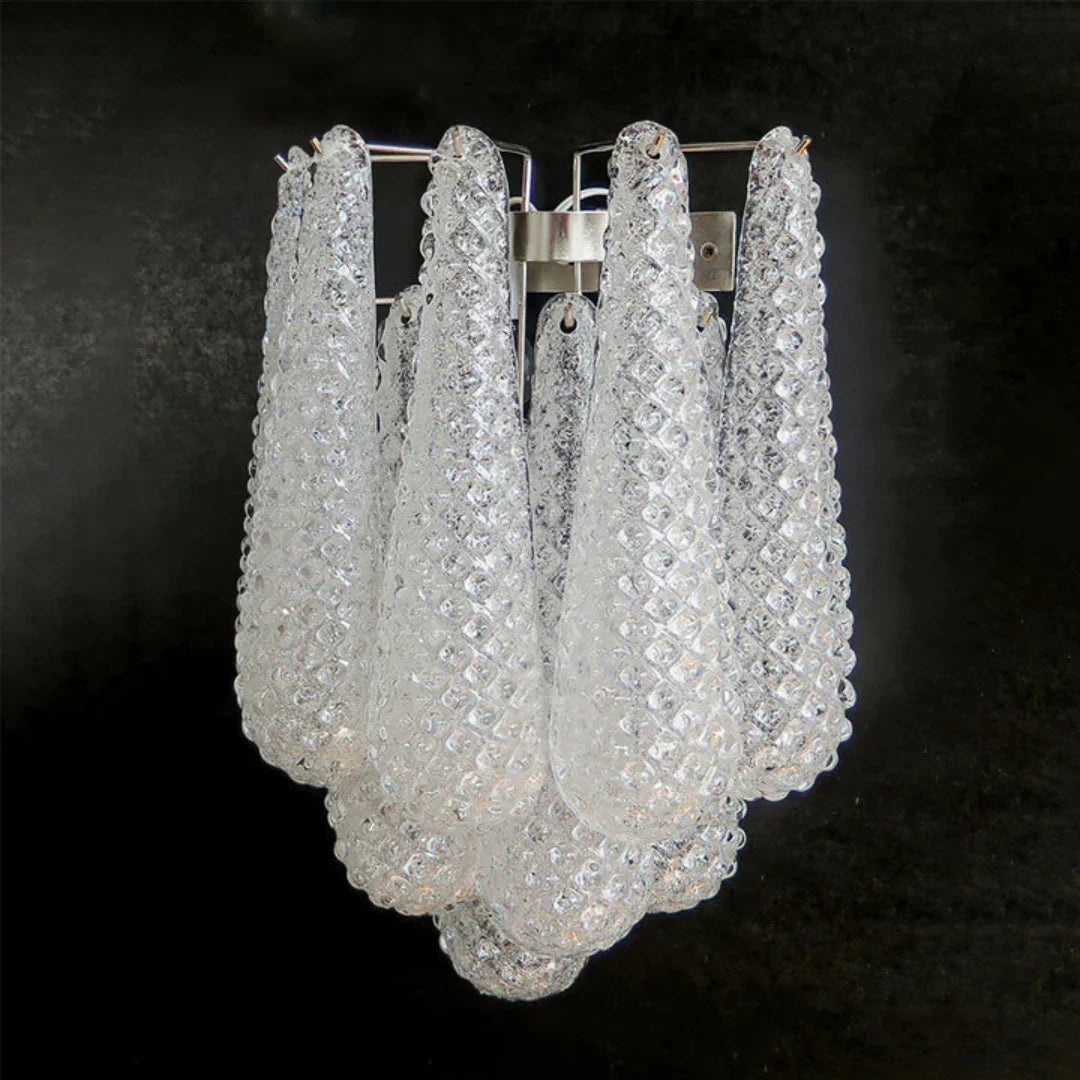 Murano Petals White Wall Light 13.4"