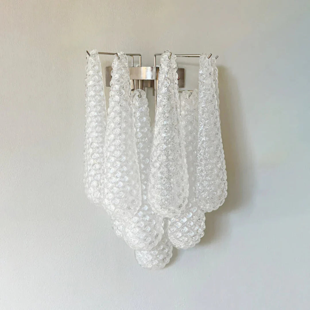Murano Petals White Wall Light 13.4"