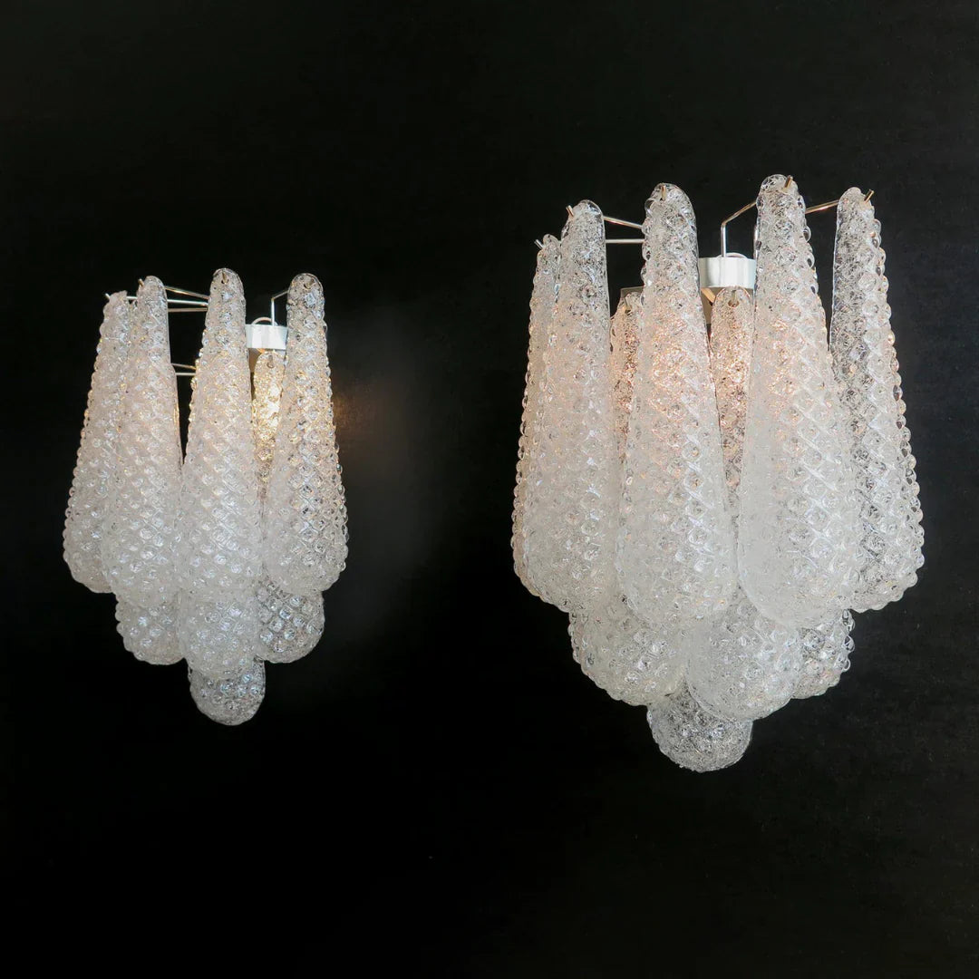 Murano Petals White Wall Light 13.4"