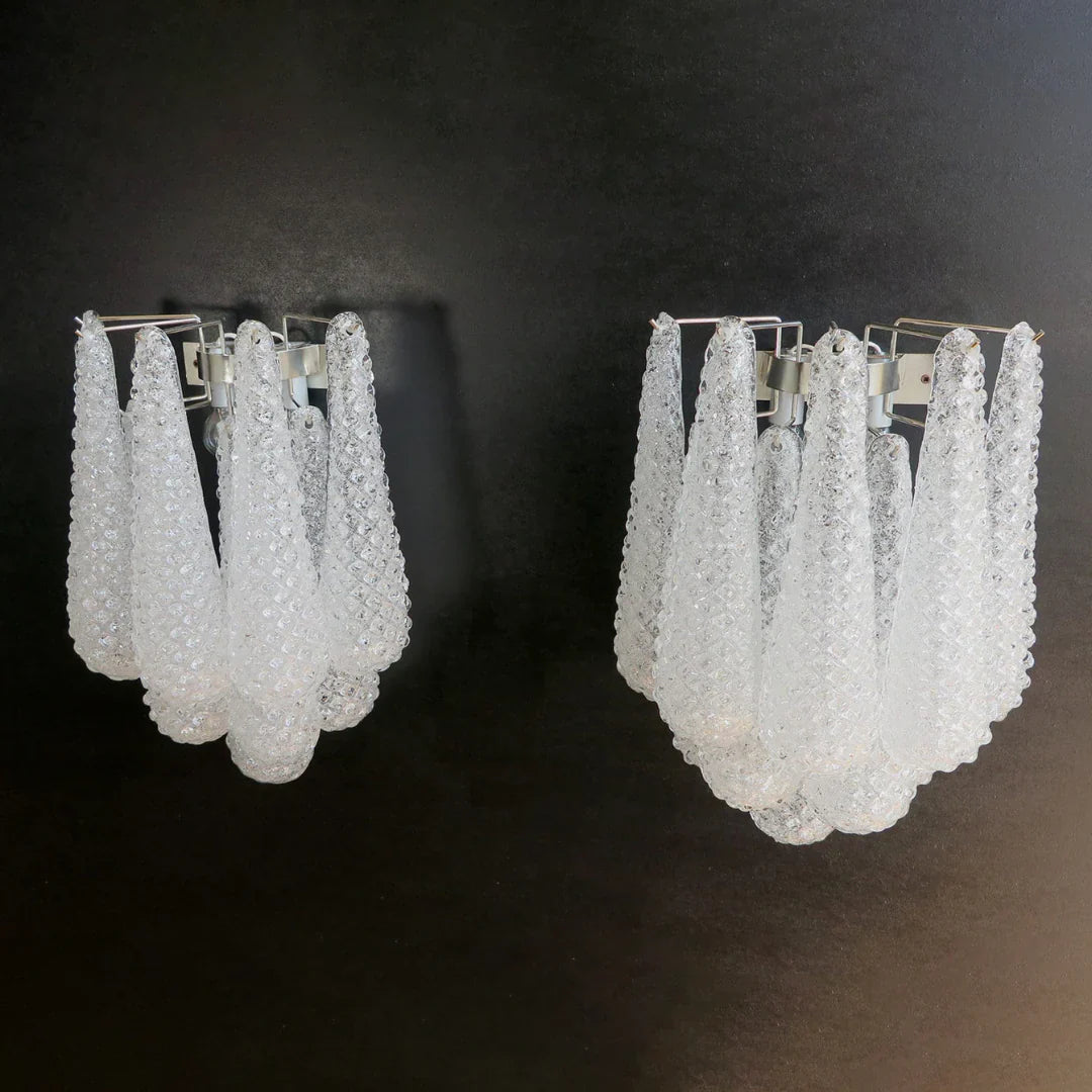 Murano Petals White Wall Light 13.4"