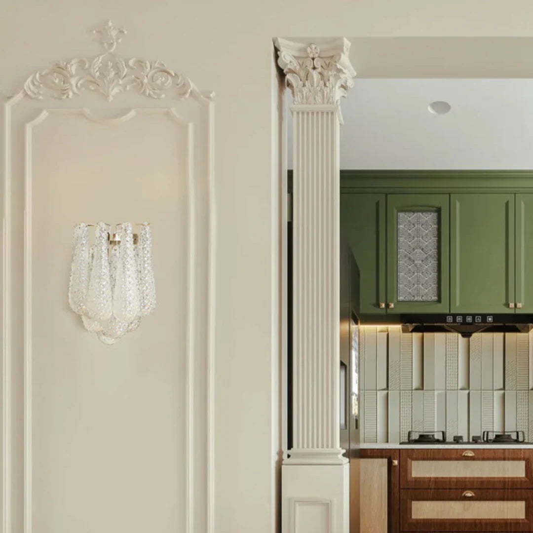 Murano Petals White Wall Light 13.4"