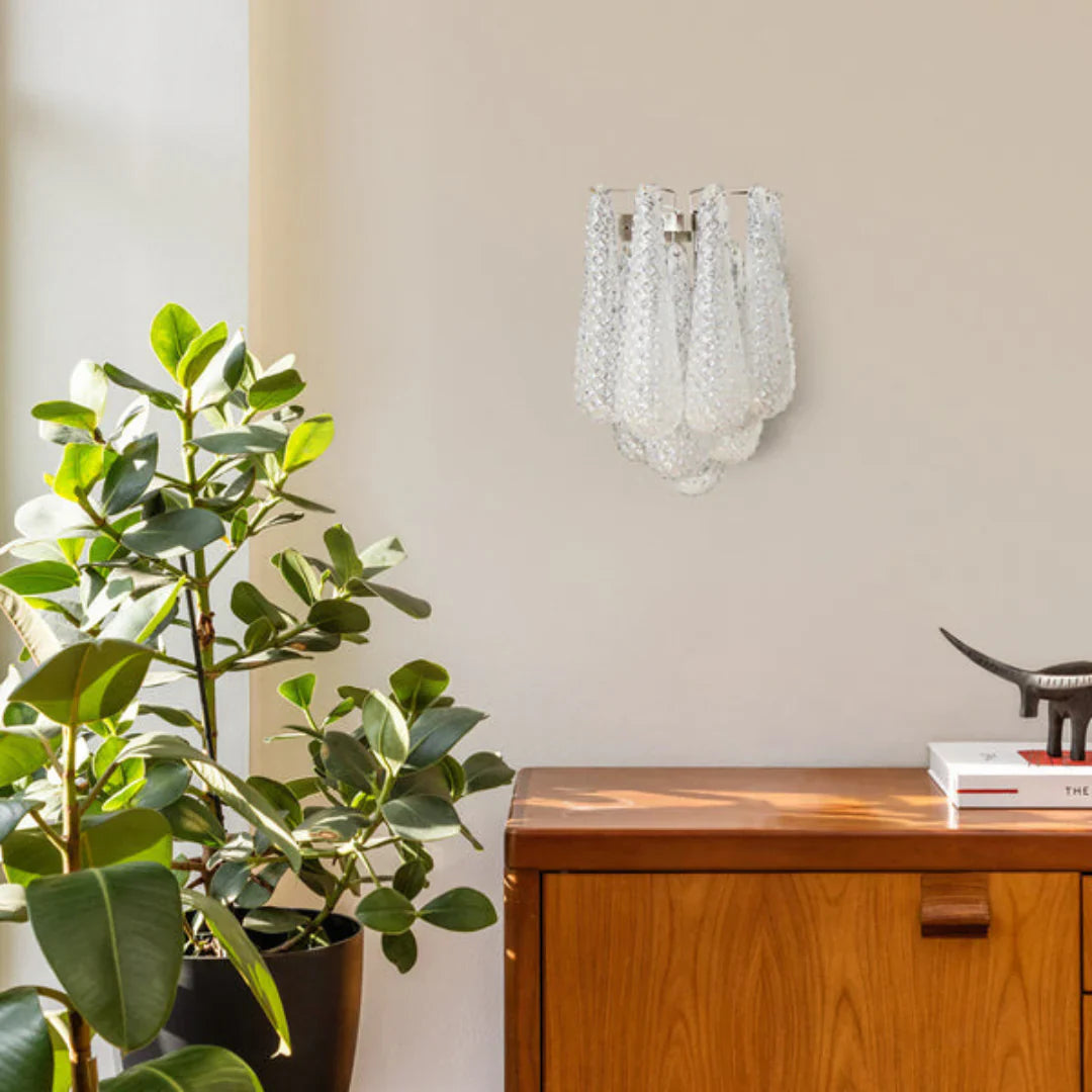 Murano Petals White Wall Light 13.4"