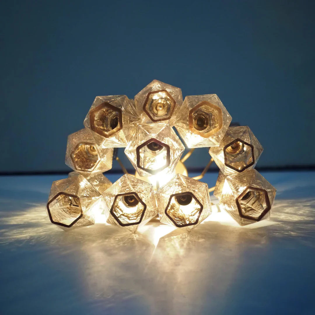 Murano Poliedri Smoked Glass Wall Sconces 9.8"