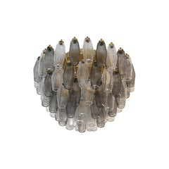 Murano Poliedri Transparent Smoked Ceiling Light 23.6"