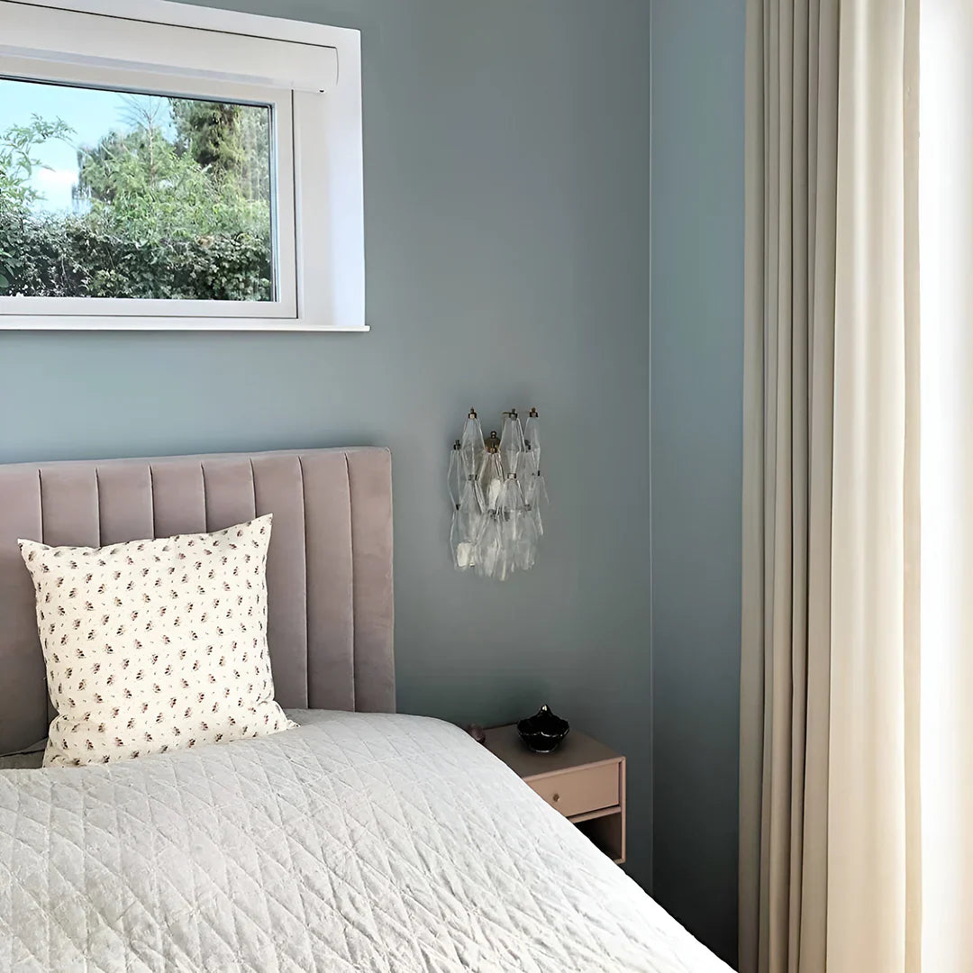 Murano Poliedri Transparent Glass Wall Sconces 9.8"