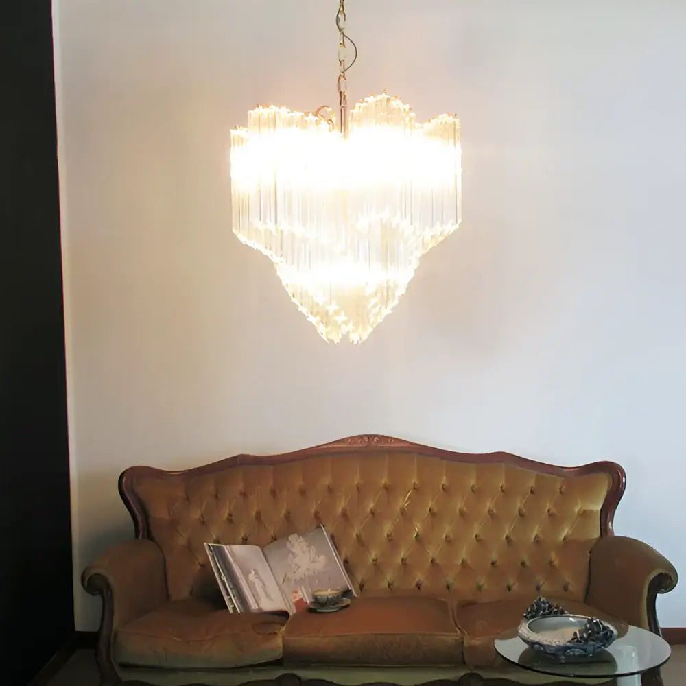 Murano Shaded Trasparent Prism Chandelier