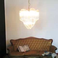 Murano Shaded Trasparent Prism Chandelier