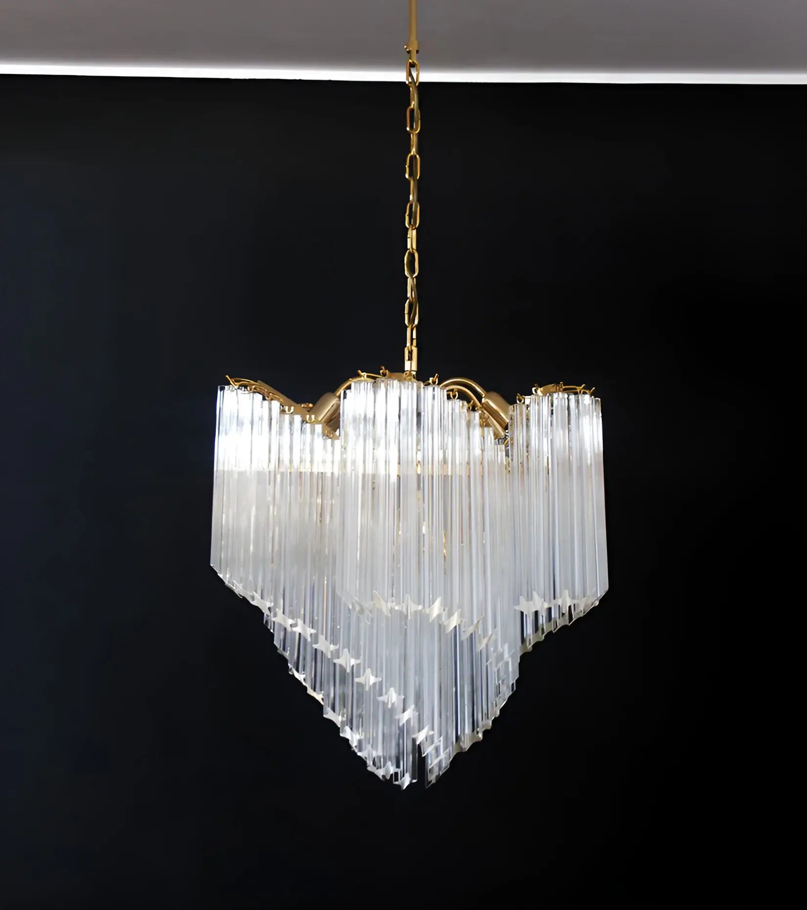Murano Shaded Trasparent Prism Chandelier
