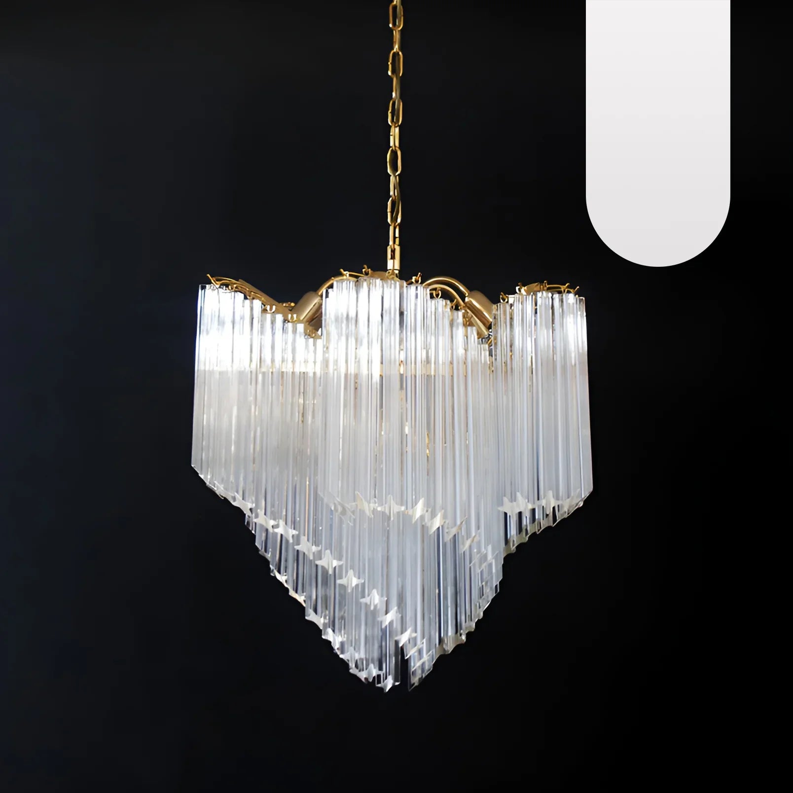 Murano Shaded Trasparent Prism Chandelier