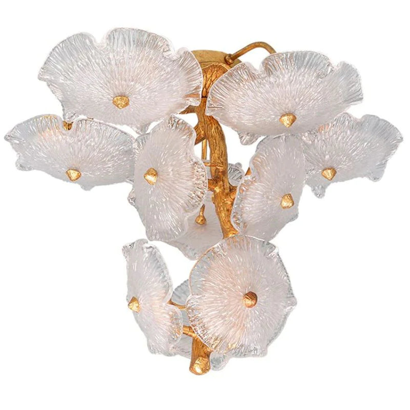 Leaf glass flower Ceiling Chandelier