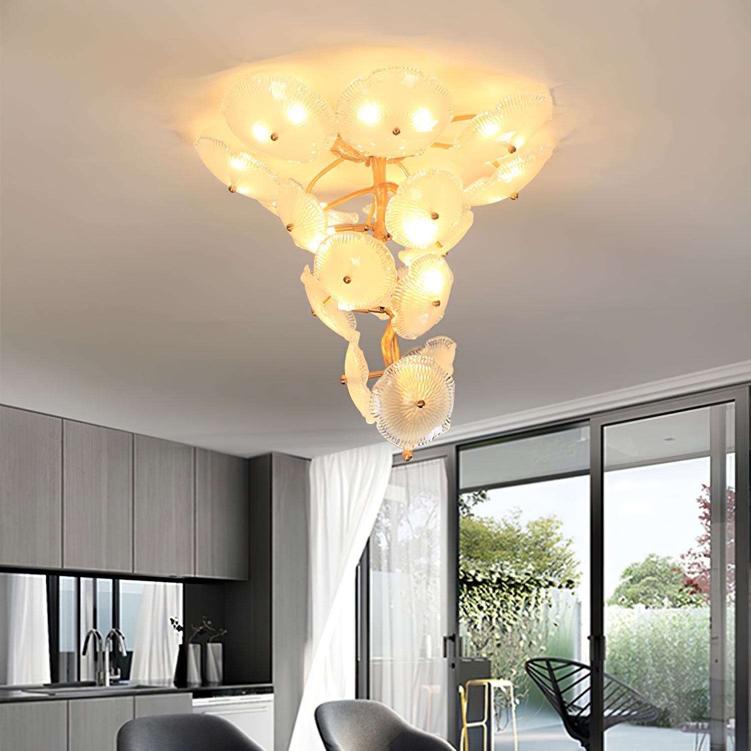 Nenufar Water Lily Chandelier 23.6" 31.5"#size_Dia 31.5″(80cm) x H 29.5″(75cm)
