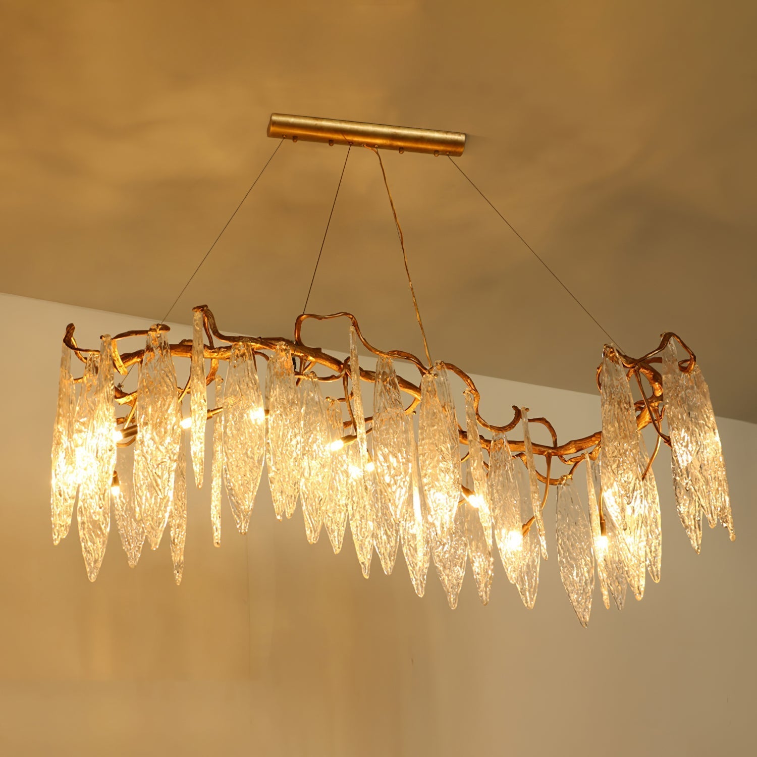 Kyle Niagara Brass Crystal Chandelier 59"L