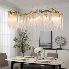 Kyle Niagara Brass Crystal Chandelier 59"L