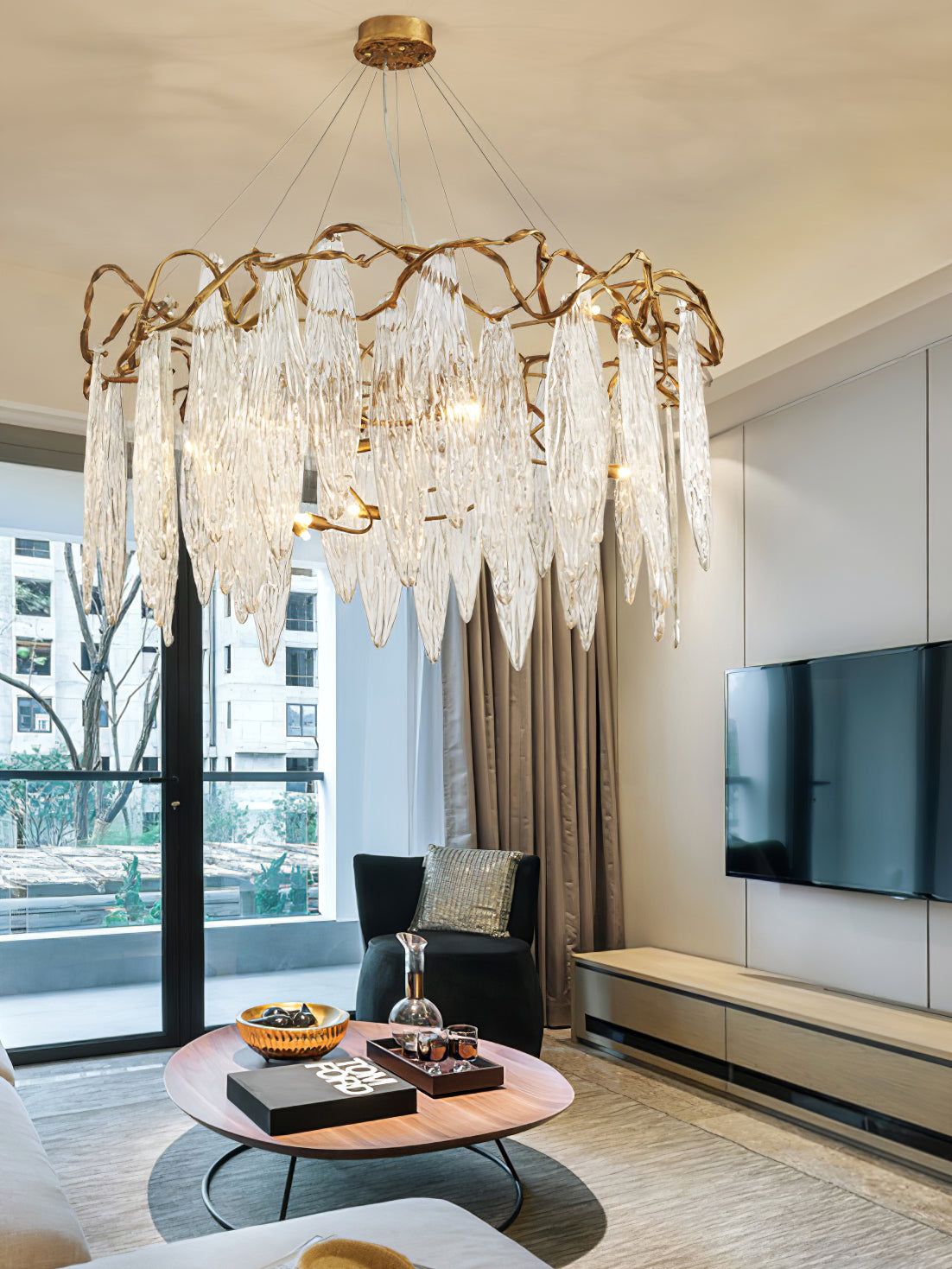 Kyle Niagara Island Crystal Chandelier 15.7" 23.6" 31.5" 39.4"D