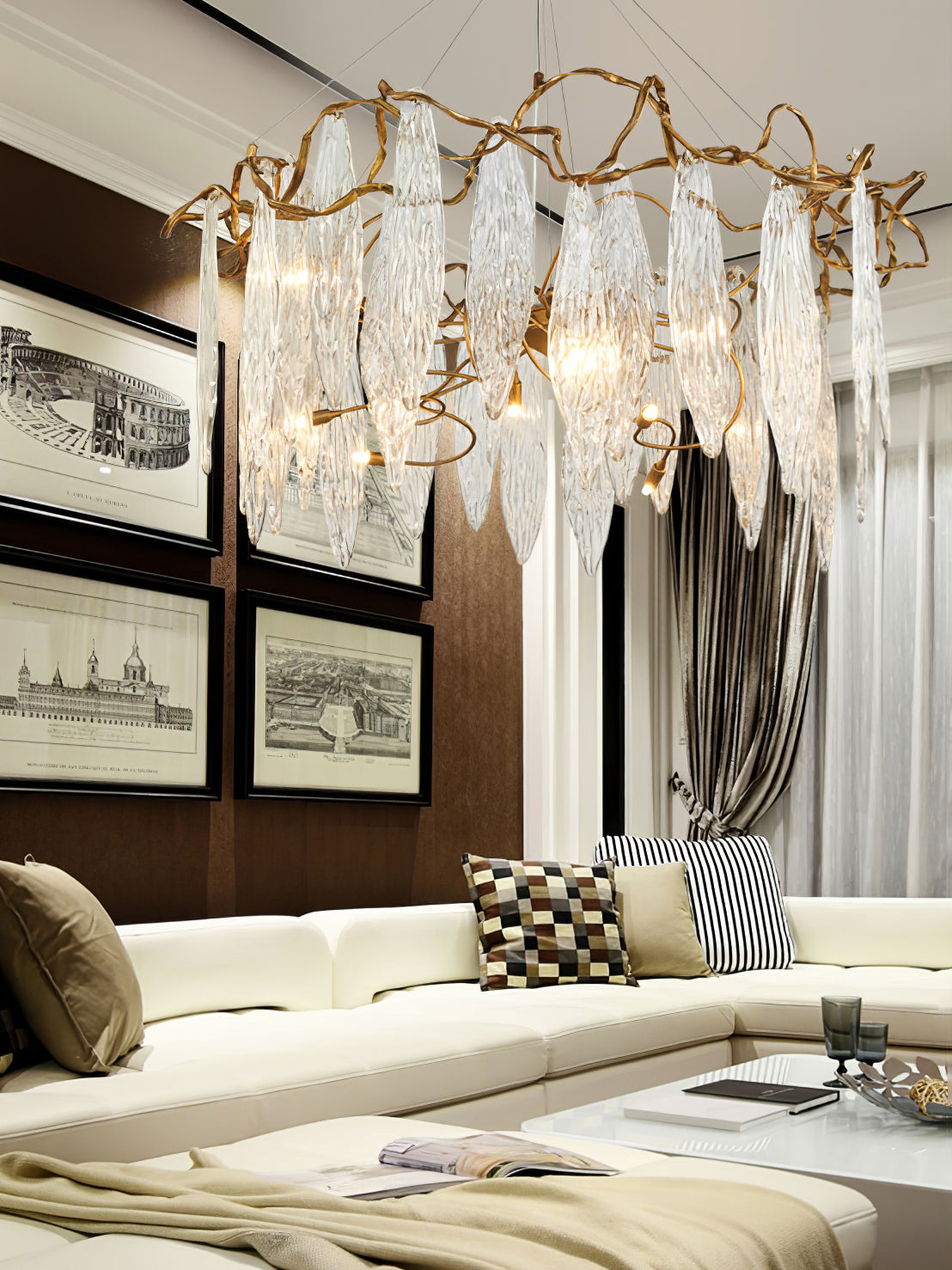 Kyle Niagara Island Crystal Chandelier 15.7" 23.6" 31.5" 39.4"D