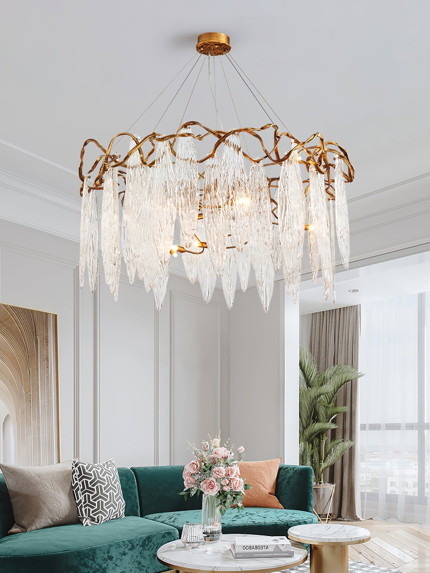 Kyle Niagara Island Crystal Chandelier 15.7" 23.6" 31.5" 39.4"D