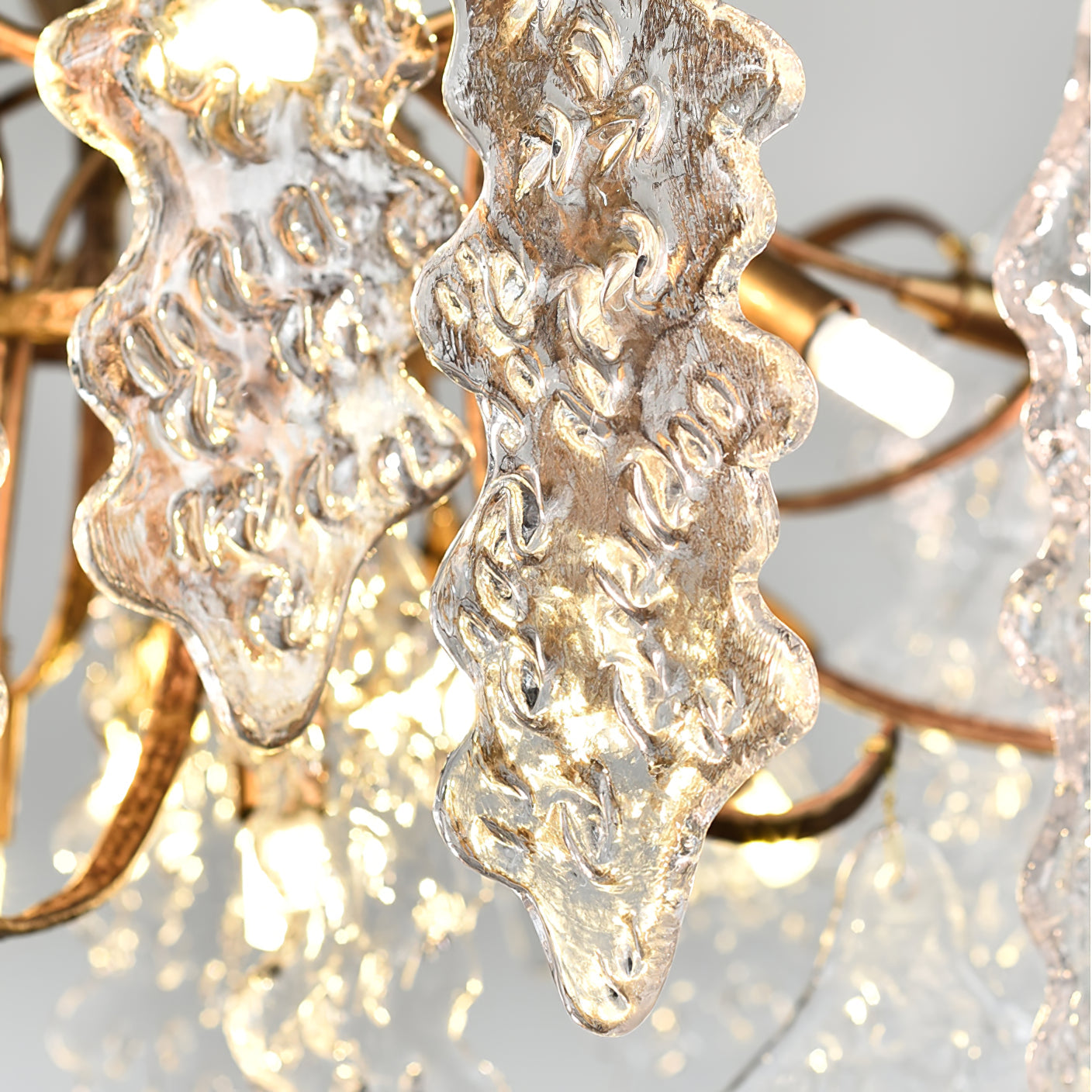 Kyle Luxury Niagara Round Glass Chandelier 23.6" 35.5"D