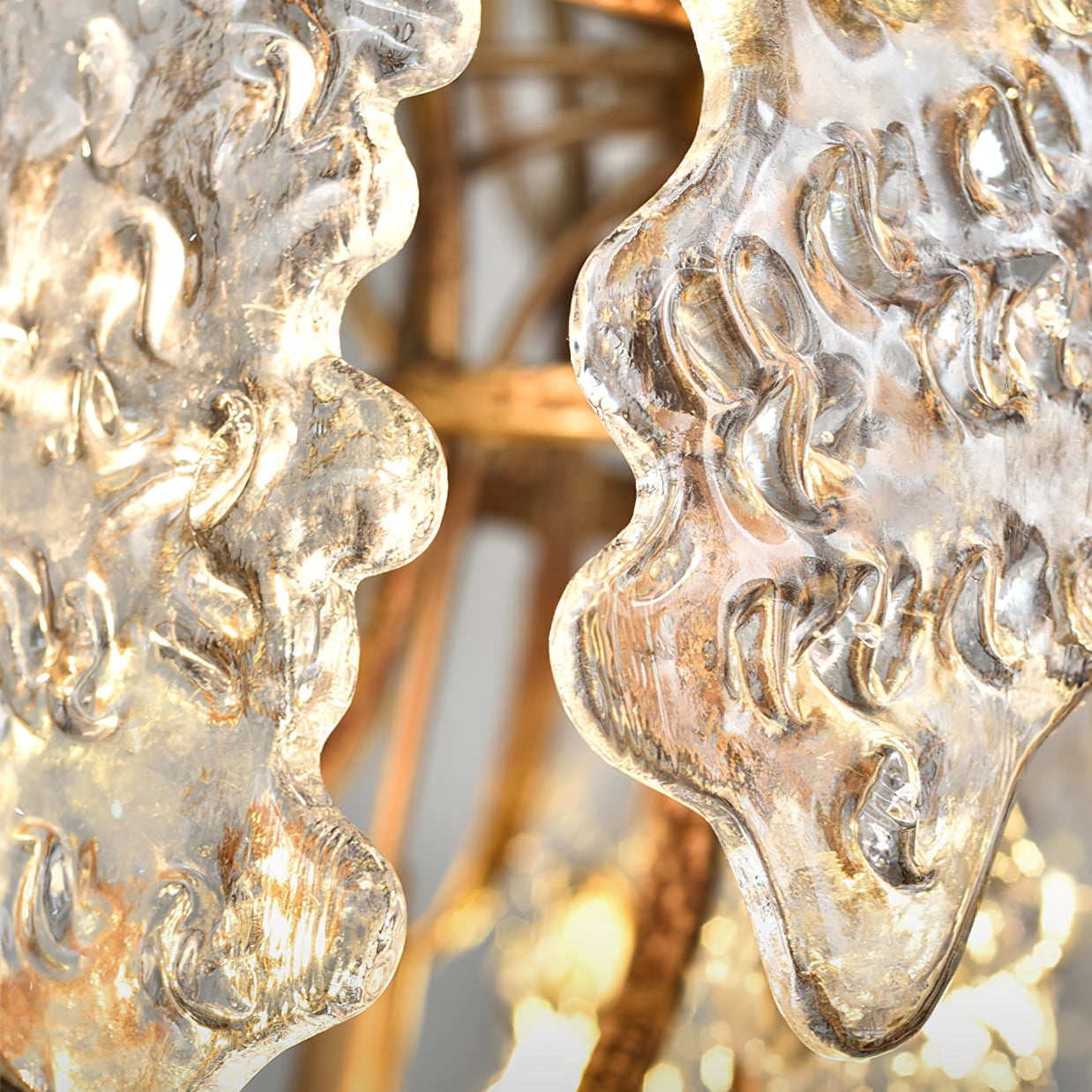 Kyle Luxury Niagara Round Glass Chandelier 23.6" 35.5"D