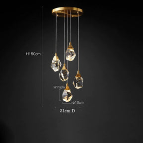 Eva Crystal Multi-Lights Pendant