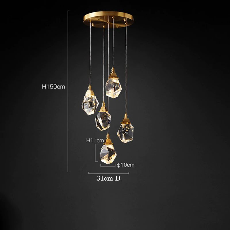 Eva Crystal Multi-Lights Pendant