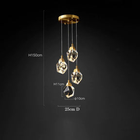 Eva Crystal Multi-Lights Pendant