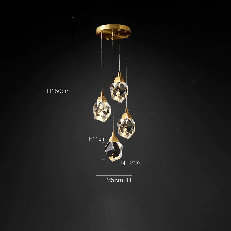 Eva Crystal Multi-Lights Pendant