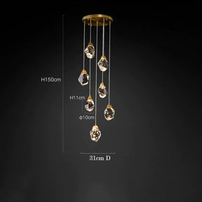 Eva Crystal Multi-Lights Pendant