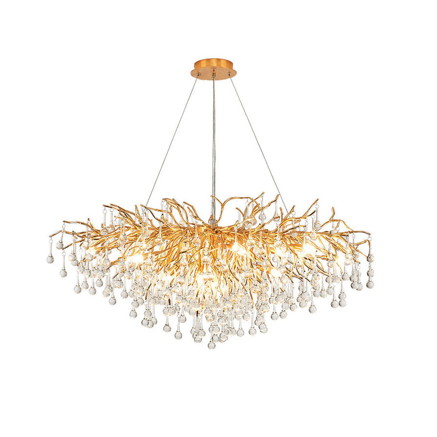 Simsia Ooze Drop-Shaped Crystal Chandelier 47" 63" 71"L