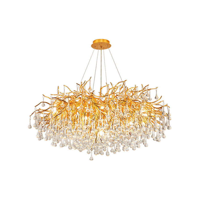 Simsia Ooze Drop-Shaped Crystal Chandelier 47" 63" 71"L