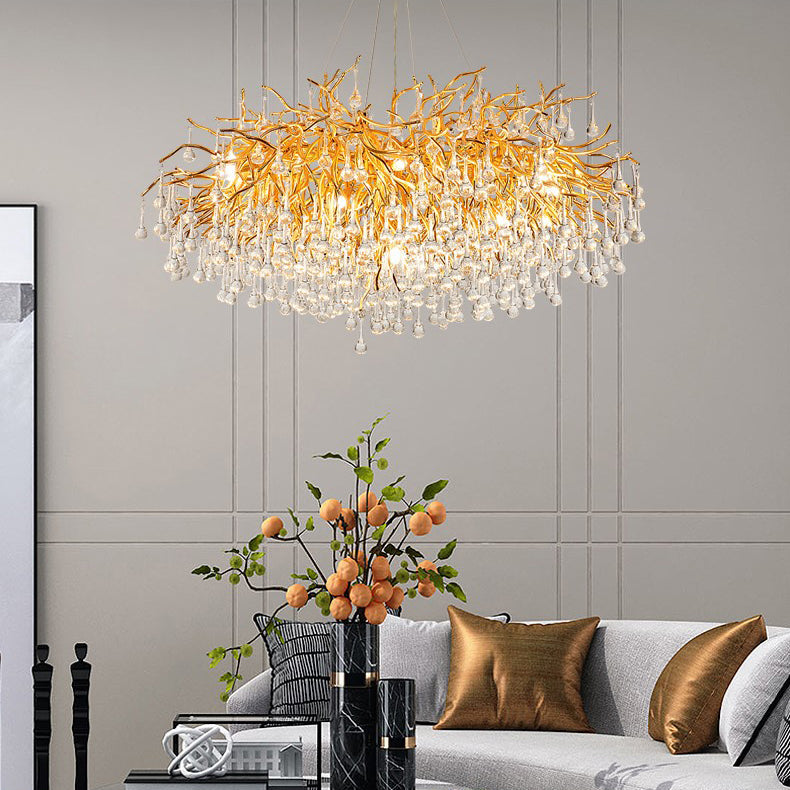 Simsia Ooze Drop-Shaped Crystal Chandelier 47" 63" 71"L