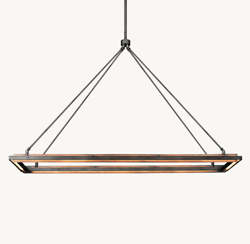 PERALTA RECTANGULAR CHANDELIER 62"