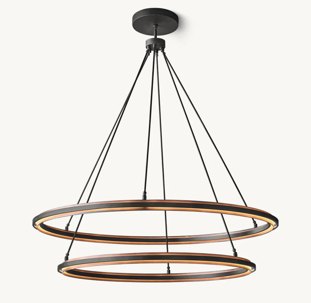 PERALTA TWO-TIER ROUND CHANDELIER 60"