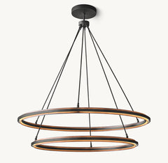 PERALTA TWO-TIER ROUND CHANDELIER 60"