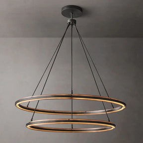 Adin Bronze 2-Tier Round Chandelier 60"