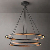 Adin Bronze 2-Tier Round Chandelier 60"