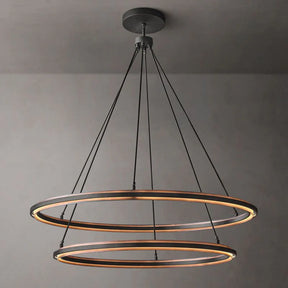 Adin Bronze 2-Tier Round Chandelier 60"