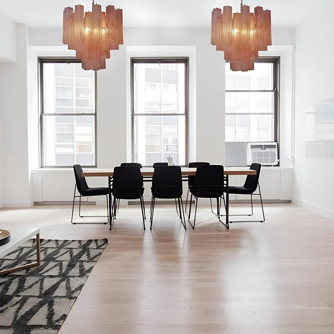 Pink Murano Glass Tronchi Chandelier 22.8"