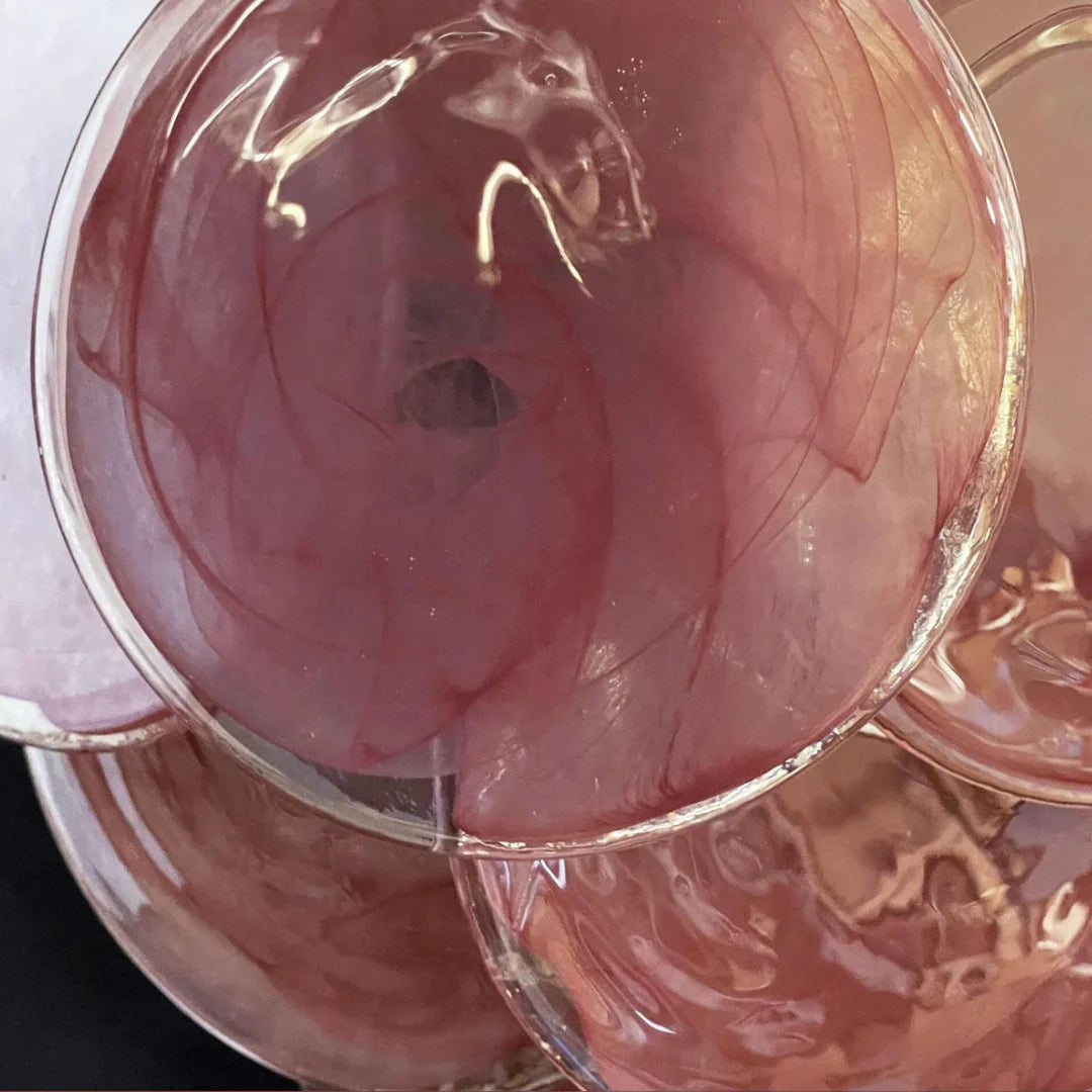 Pink Vintage Murano Glass Wall Lamp 13.4"