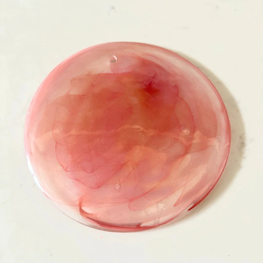 Pink Vintage Murano Glass Wall Lamp 13.4"