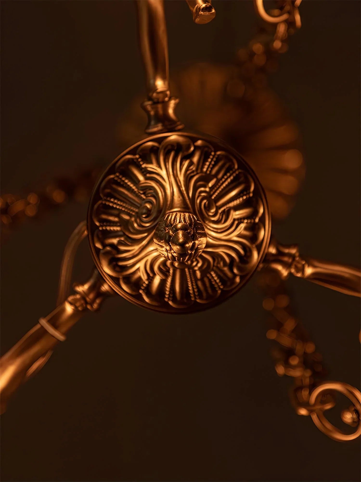 Flora Putti Statuettes Brass Suspension