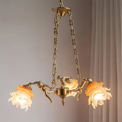 Flora Putti Statuettes Brass Suspension