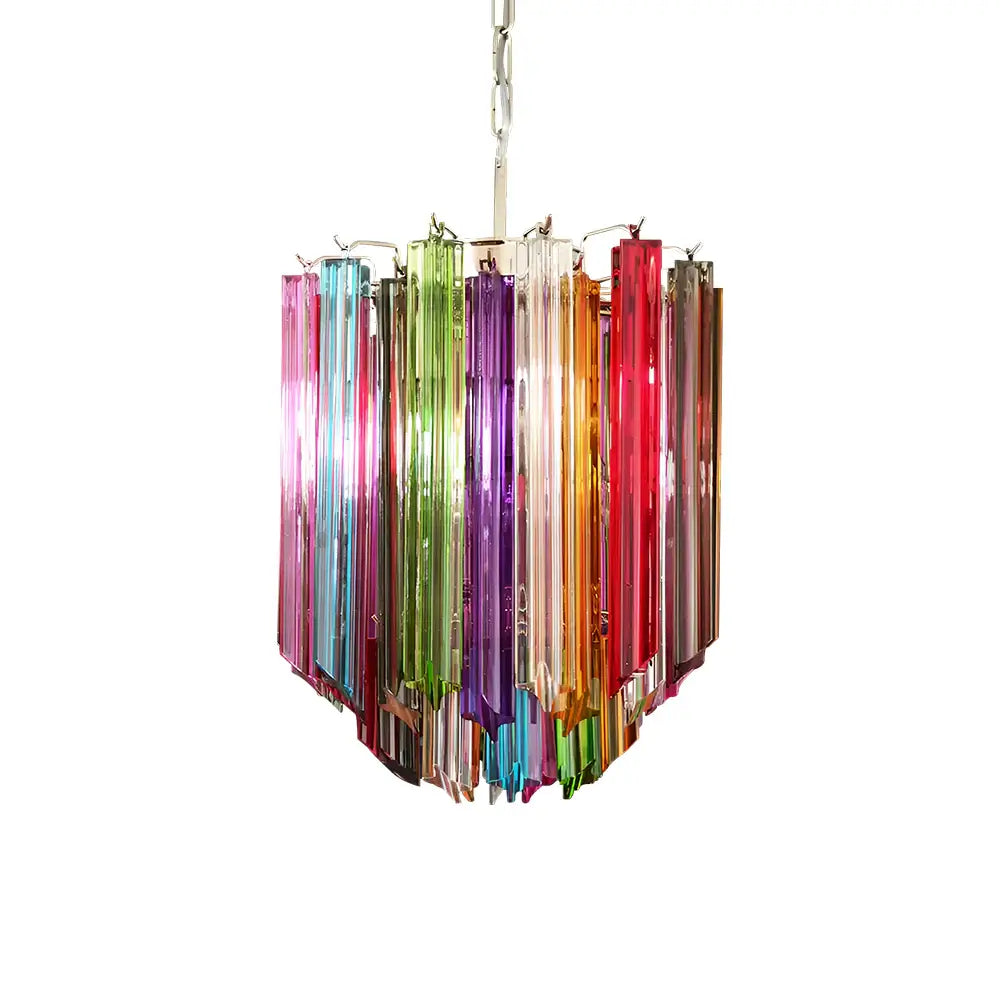 Quadriedri Murano Prisms Multicolored Chandelier