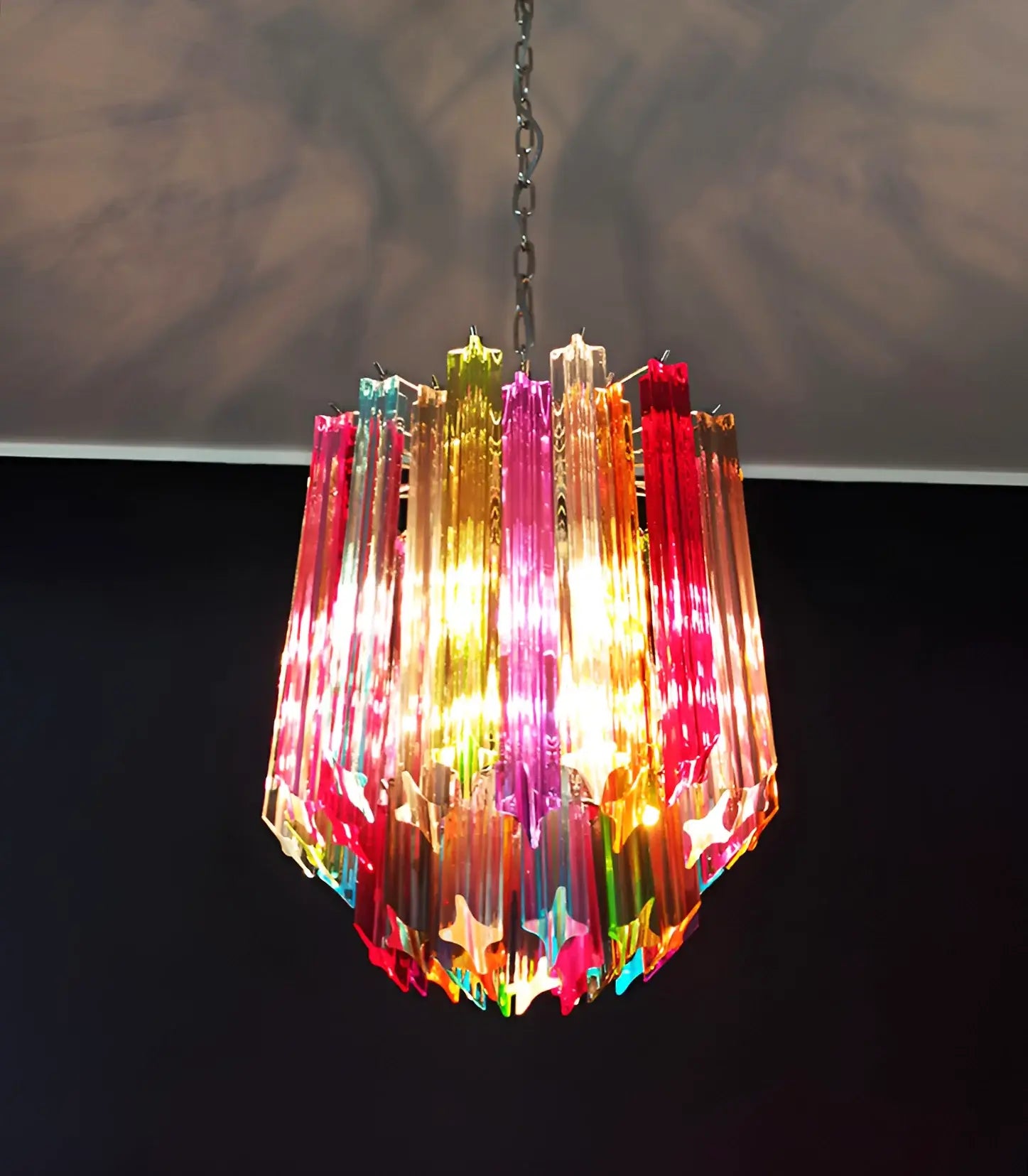 Quadriedri Murano Prisms Multicolored Chandelier