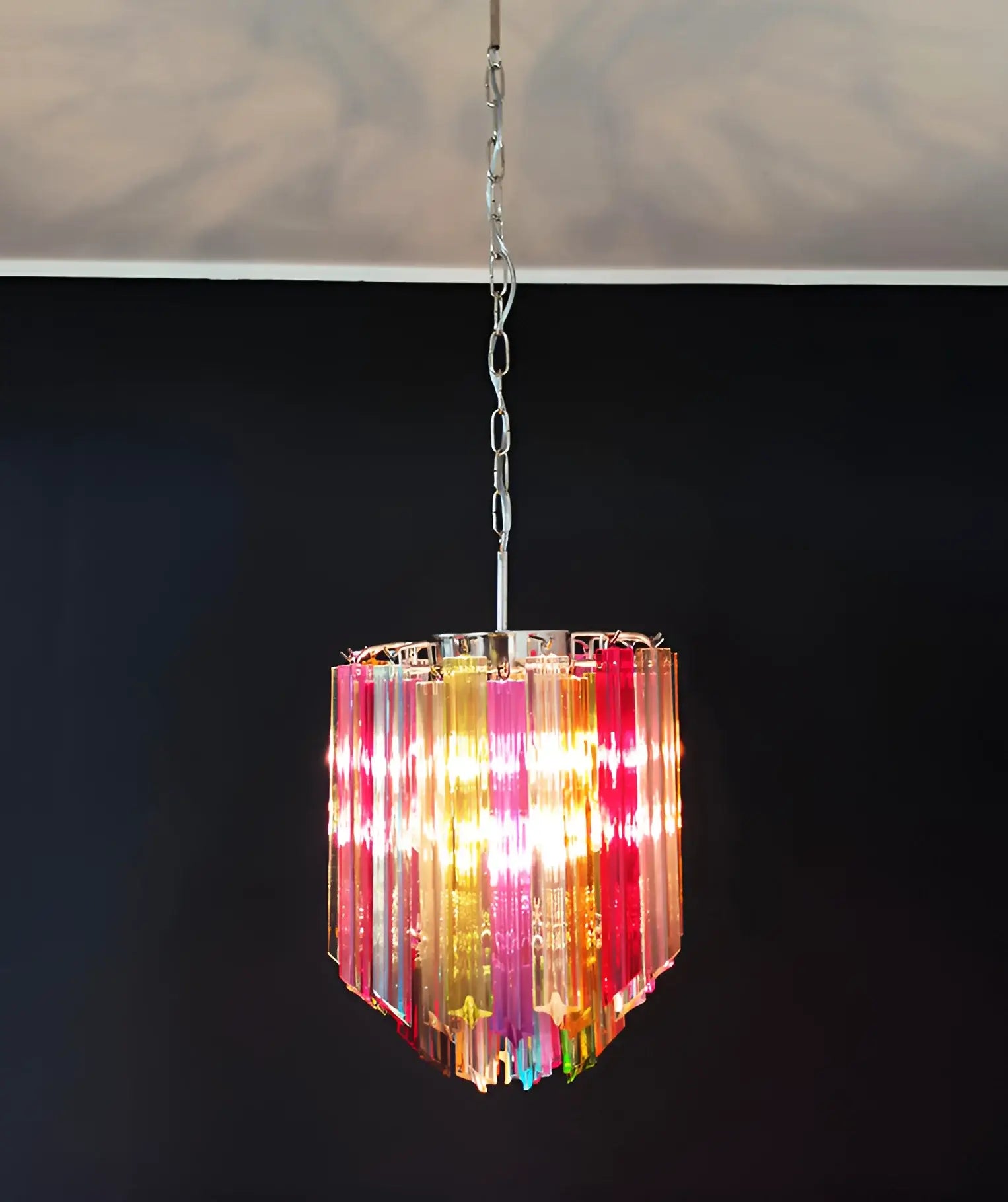 Quadriedri Murano Prisms Multicolored Chandelier